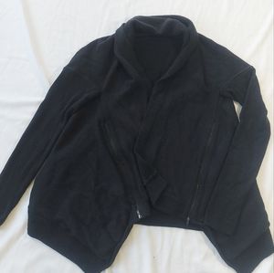 Lululemon Black Merino Wool Wrap it Up Cardigan